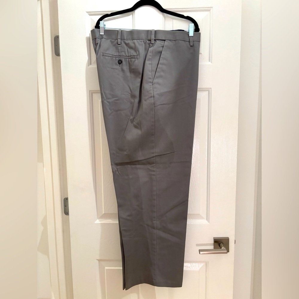 Croft & Barrow grey cotton khaki pants - 42” X 32”